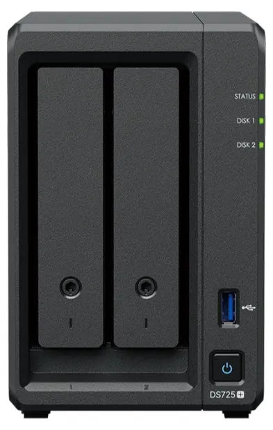Dispozitiv NAS Synology - DiskStation DS725+, 2-Bay, 2.5GbE, negru