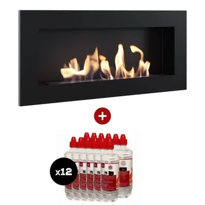 Pachet DELTA 2 SLIM - 90 x 40 cm + 12L bioetanol