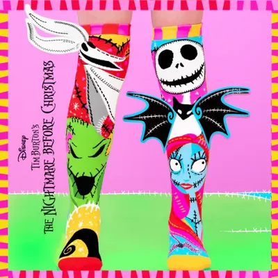 Șosete lungi colorate Madmia Jack Skellington unisex 6-99 ani