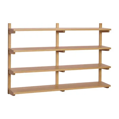 Raft în culoare naturală etajat cu aspect de lemn de stejar 120 cm Long – Hübsch