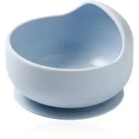 BabyOno Siilicone Plate 6m+ bol din silicon cu ventuză 6 m+ Blue 1 buc