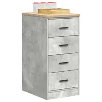 Gossi dulap depozitare garaj beton gri 40x51x85 cm lemn masiv de pin