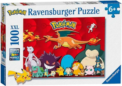 Puzzle Ravensburger din 100 XXL de piese - Pokemon: Charizard și prietenii