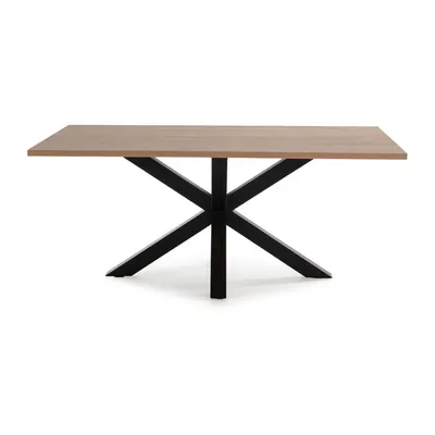 Masă de dining cu blat cu aspect de lemn de stejar 100x180 cm Comba – Marckeric