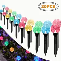 Lampa solara gradina cu 20 bulbi LED, Waterproof, Multicolor