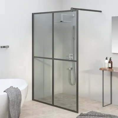 vidaXL Paravan duș walk-in, 140x195 cm, sticlă securizată închis