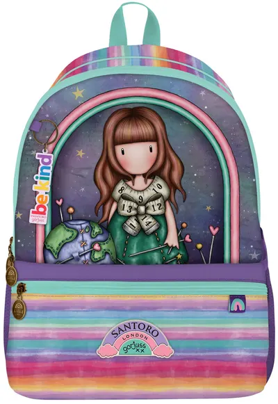 Ghiozdan școlar școlar Santoro Gorjuss - Be Kind To Our Planet, 1 compartiment