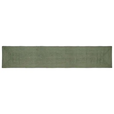 vidaXL Covor de zonă Verde măsliniu 60 x 400 cm Iută
