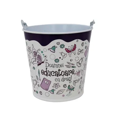 Suport ghiveci 13.5 cm "Doamnei educatoare cu drag"