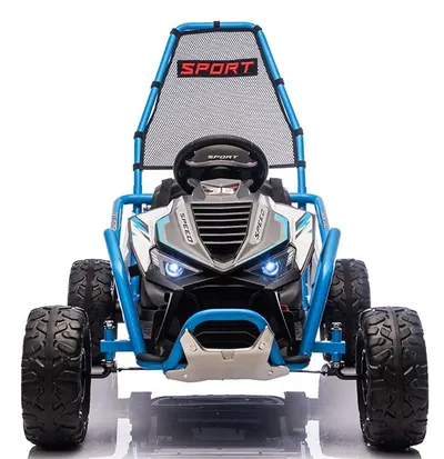 Masinuta electrica Nichiduta Sport Speed Blue,cadru metalic,acumulator 24V7Ah,doua motoarex200w, lumini led,pornire la buton,roti robuste cu rulment,unitate muzicala cu USBbluetooth