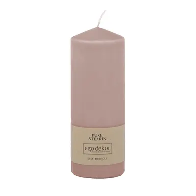 Lumânare Eco candles by Ego dekor Top, durată ardere 50 h, roz pudrat
