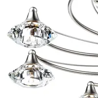 Plafoniera Luther 10 Light Semi Flush Satin Chrome Crystal