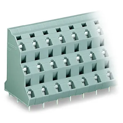 Triple-deck PCB terminal block; 2.5 mm²; Pin spacing 10 mm; 3 x 12-pole; CAGE CLAMP®; 2,50 mm²; gray