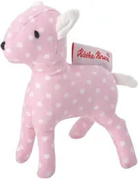 Jucărie moale Kathe Kruse - Cățeluș pătat, 12 cm, roz