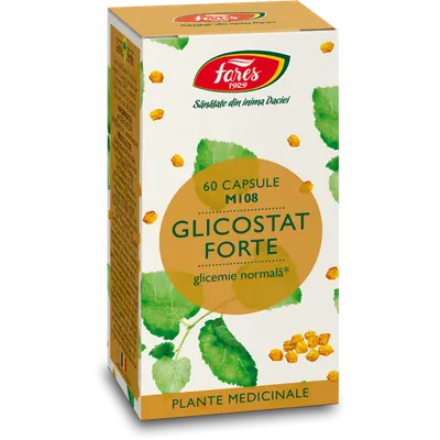 Glicostat Forte M108, 60 capsule, Fares