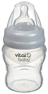 Sticluță de sprijin pentru hrănire din silicon Vital Baby - Anti-Colic, 150 ml