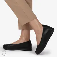 Balerini dama din Piele Naturala Slip-On CRL0721 NEGRU