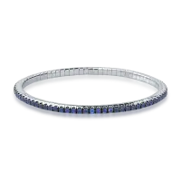 Bratara tennis din aur alb cu safire de 2.39ct