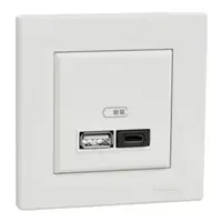 Asfora, Incarcator USB 45W varf A+C, alb