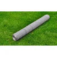 vidaXL Plasă de sârmă pentru găini, argintiu, 25 x1 m, oțel galvanizat