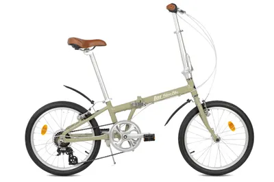Folding - Bicicletă pliabilă din aluminiu de 20" cu 7 viteze. Beige
