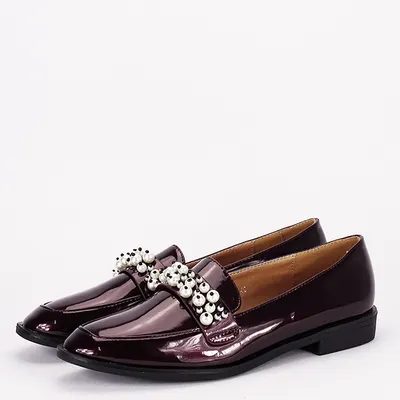 Mocasini lacuiti visinii de tip loafers B331 01