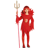 Costum rosu diavolita copii halloween