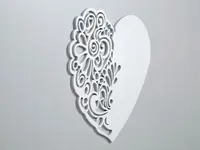 Patut din lemn pentru copii Klups Nel Heart Alb Gri
