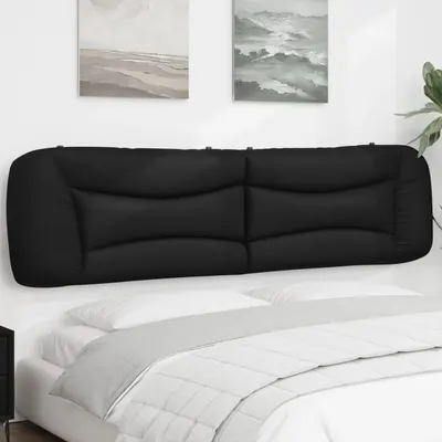 vidaXL Pernă pentru tăblie pat, Hvar, negru, 200 cm, piele artificială