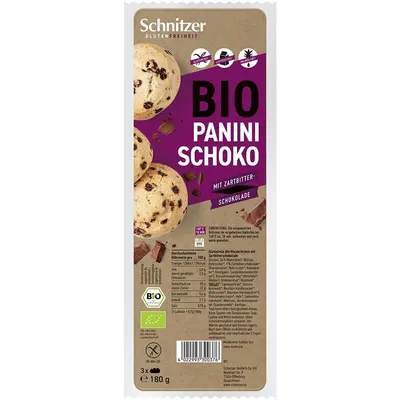 Chifle Panini cu Ciocolata fara Gluten Ecologice/Bio 3buc