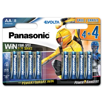 Baterii AA R6, blister 4 + 4 Buc. Panasonic Evolta