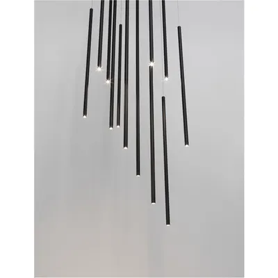Lampa suspendata ELETTRA Nisipiu Negru Aluminiu LED 60W 220-240V 2344Lm 3000K IP20 Triac Dimabil