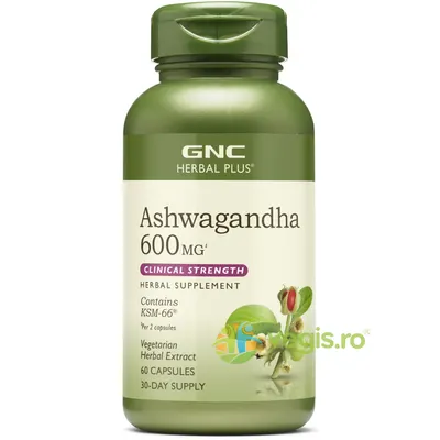 Ashwagandha KSM-66 Herbal Plus 600mg 60cps vegetale