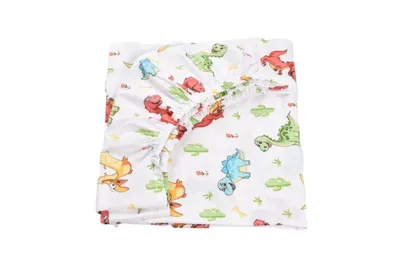 Set 2 cearsafuri patut 120x60 cm bumbac albdinozauri