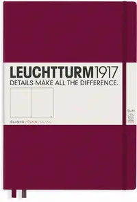 Agenda Leuchtturm1917 Master Slim - A4+, pagini albe, Port Red