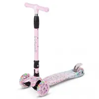 Trotineta pentru copii Kidwell Vento Unique pliabila, cu suspensie, roti cu led, ghidon din aluminiu reglabil, greutate admisa 50 kg, varsta 3 ani+