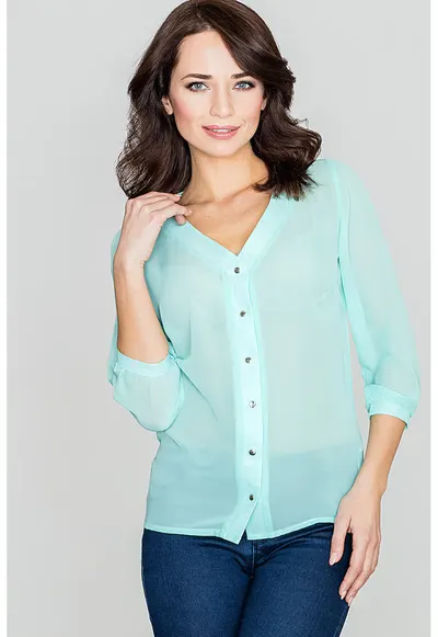 Bluza dama - Poliester - Turcoaz
