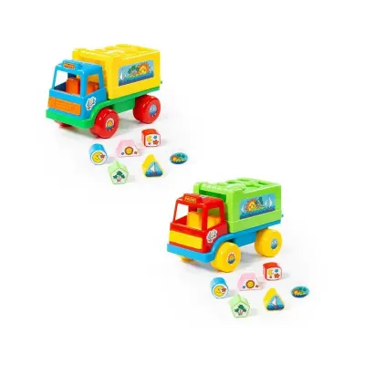 Camion educativ, 6 forme geometrice, 26x16x17 cm, varsta 1+