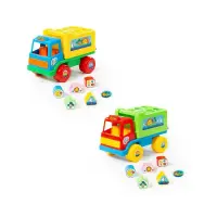 Camion educativ, 6 forme geometrice, 26x16x17 cm, varsta 1+