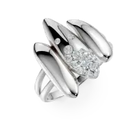 Inel din aur alb cu diamante de 0.19ct