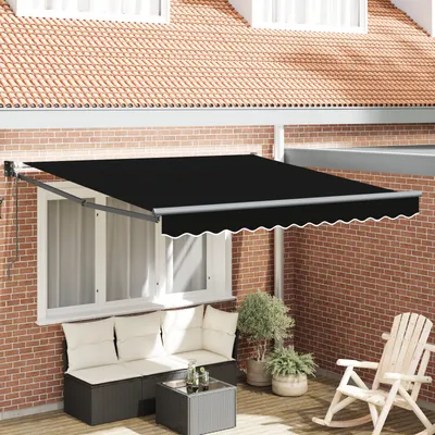 Marchiza retractabila automata Gossi neagra 350x250 cm, material de inlocuire pentru marchiza Gossi pentru cadrul de 3.5x2.5 m negru