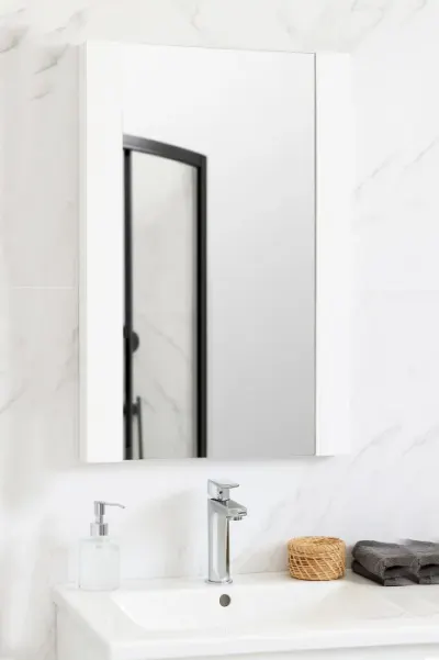 Oglinda ECO PROMO, alb, 45x68 cm
