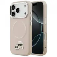 Husa MagSafe pentru Apple iPhone 17 Pro, Karl Lagerfeld, Karl & Choupette Pins, Roz