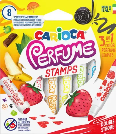 Carioci Carioca Stamp - 8 culori cu stampile, parfumate