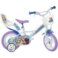 Bicicleta copii 3-5 ani, 12 inch, Snow Queen, Dino Bikes DB124RLSQ