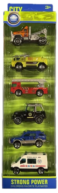 Set pentru copii Raya Toys - Vehicule, 6 bucăți