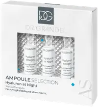 Set fiole pentru noapte cu Acid Hialuronic Hyaluron at Night, 3 x 3ml, Dr.Grandel
