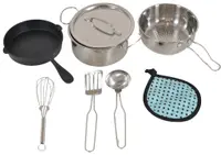 Set de joacă Moni Toys - Ustensile metalice și echipamente de joacă, 8 piese