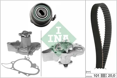 Set pompa apa + curea dintata potrivit HYUNDAI ATOS, GETZ, I10 I; KIA PICANTO I 1.0-1.1LPG 09.02-12.13