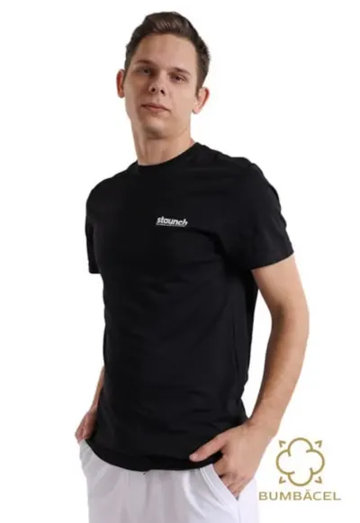Tricou cu mânecă scurtă cu imprimeu pe ambele părți - Negru